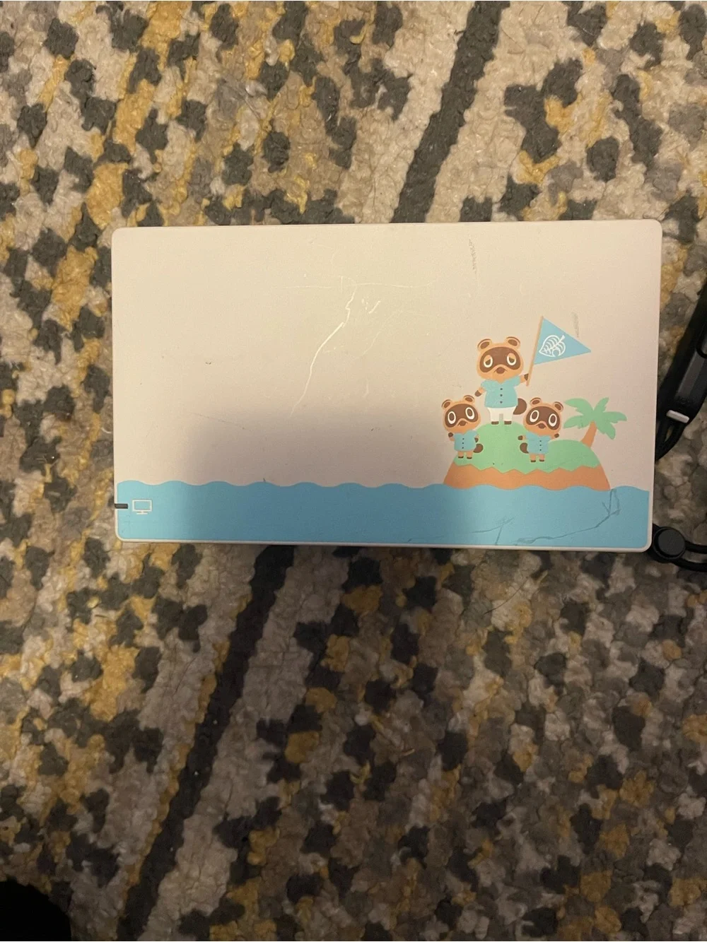 Nintendo Switch with Yellow Left Joy‑Con and Mint Right Joy‑Con